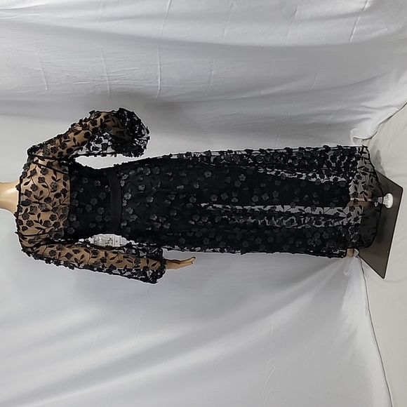 Julia Jordan Women's Black Floral Overlay Jacket & Belted Jumpsuit - Picture 17 of 17